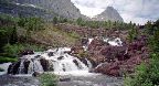Glacier National Park - Many Glacier Redrock Falls