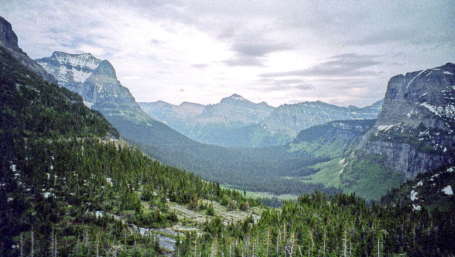 Glacier National Park - Going to the Sun Road Inside Hanging Valley