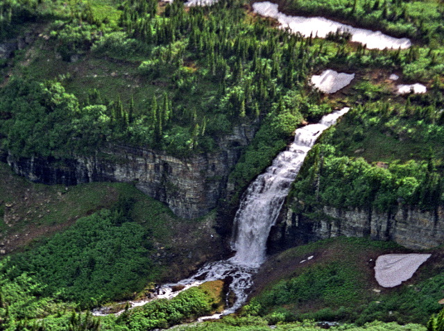 Glacier National Park - Going to the Sun Road Waterfall