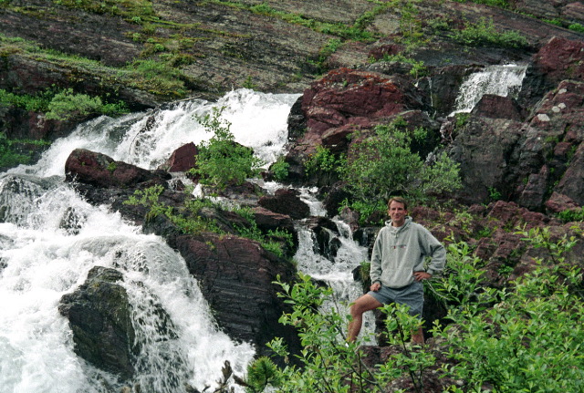 Glacier National Park - Many Glacier Redrock Falls